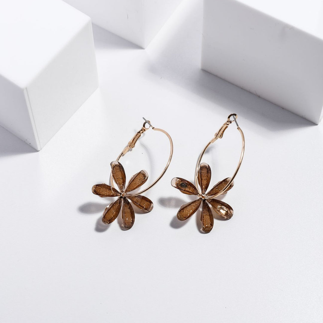 Blooming Earrings - Amber
