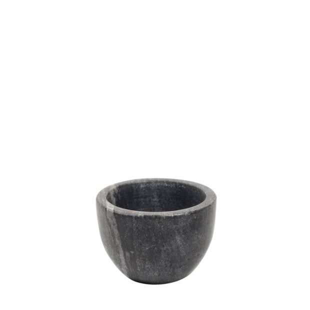 Black Marble Pinch Pot with Gold Spoon