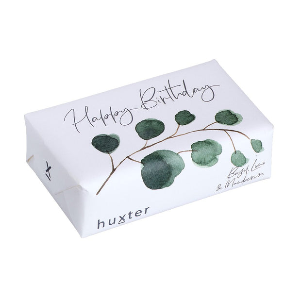 Green Leaves - Happy Birthday - Wrapped Fragranced Soap