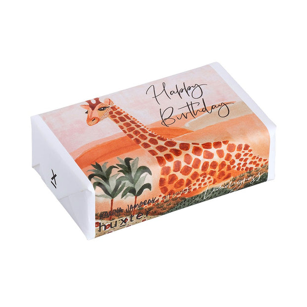 Huxter Gigi Giraffe - Happy Birthday - Wrapped Fragranced Soap