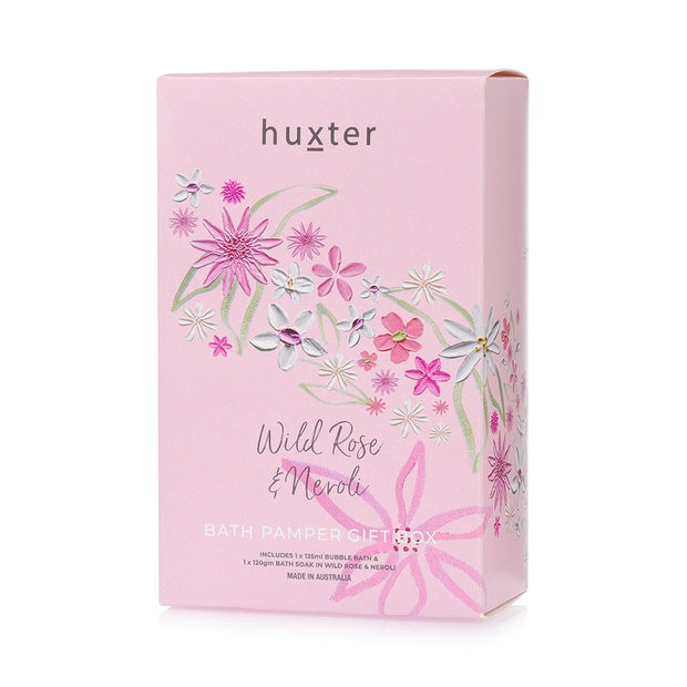 Huxter Bath Pamper Gift Set - Wild Rose & Neroli