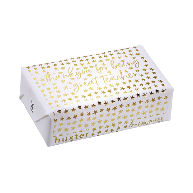 Huxter Thanks for Being a Great Teacher - Gold Stars Wrapped Fragranced Soap