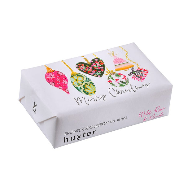 Huxter Pink Xmas Decorations - Merry Christmas Wrapped Fragranced Soap
