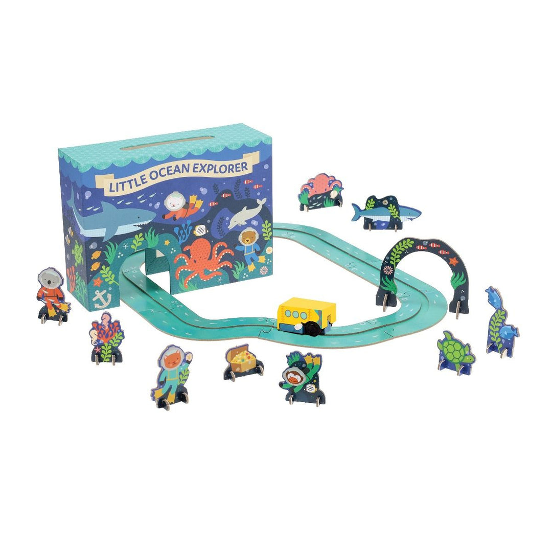 Petit Collage WindUp & Go Playset - Ocean Explorer