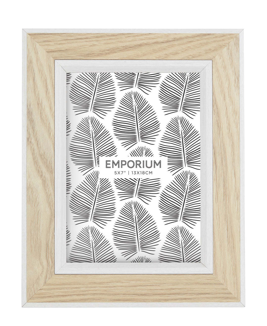 Amalfi Tazmin White & Natural 5x7 Photo Frame