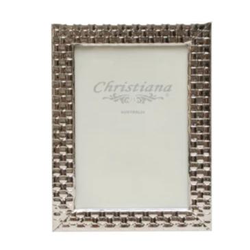 Silver Pleated Photo Frame