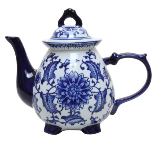 Blue & White Ceramic Teapot