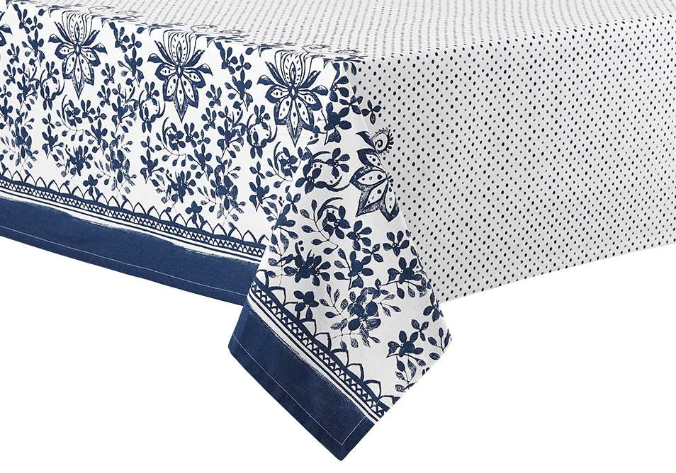 Ladelle Floral Navy Tablecloth 1.5m x 2.25m