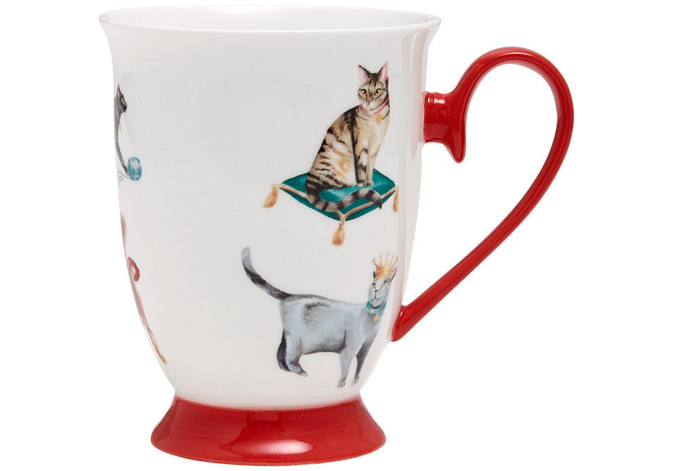 Pampered Cats Footed Mug