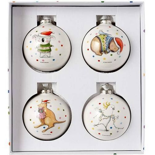 Barney Christmas Baubles - 4 Pack