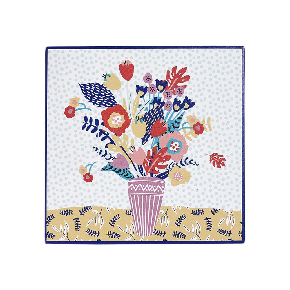 Ladelle Villa Floral Ceramic Trivet