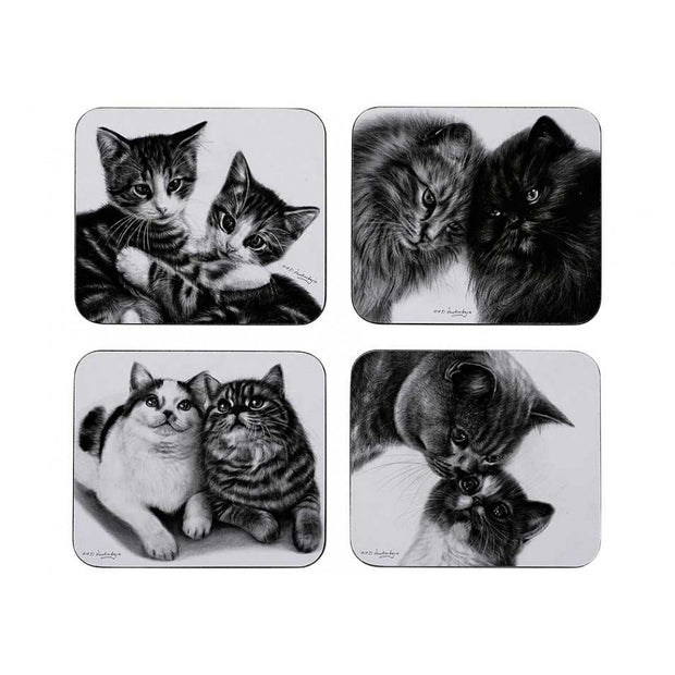 Ashdene Feline Friends Coasters - Set of 4