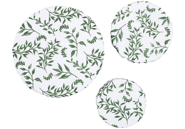 Ladelle Grown Ivy 3pk Stretch Bowl Covers
