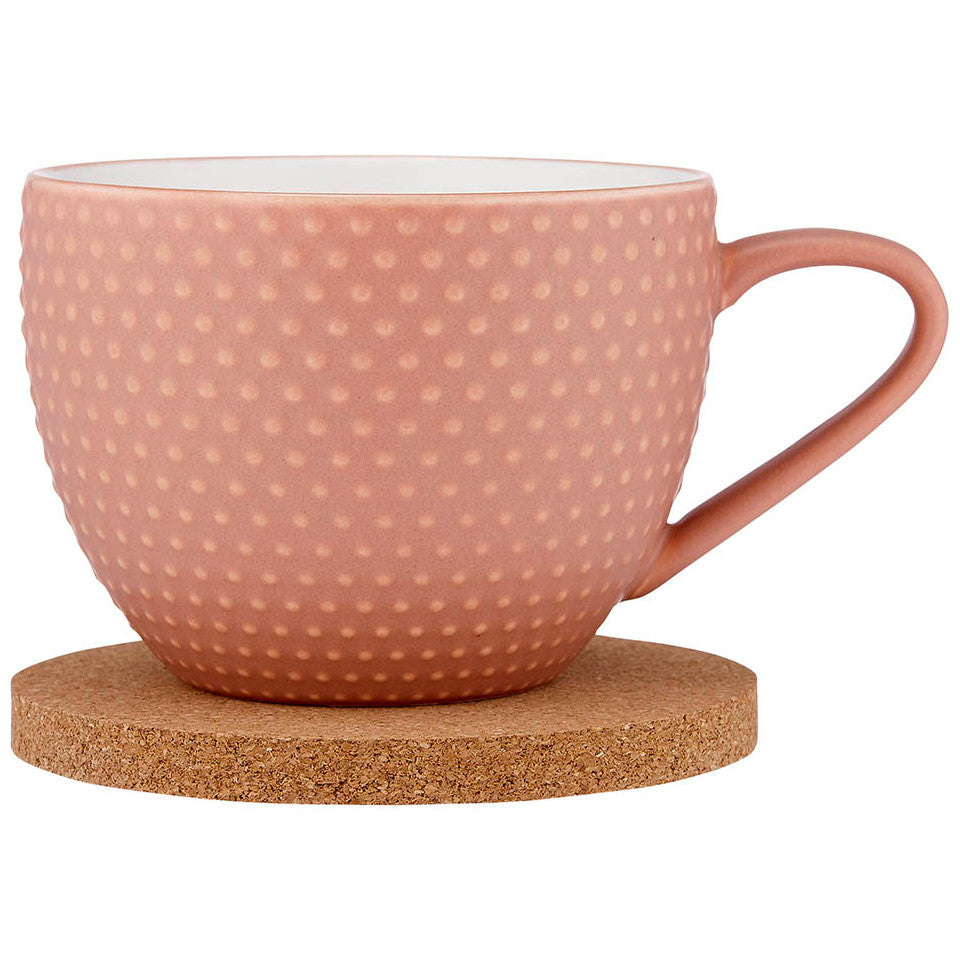 Ladelle Abode Textured Terracotta Mug & Coaster Set