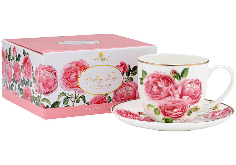 Ashdene Heritage Rose Cup & Saucer