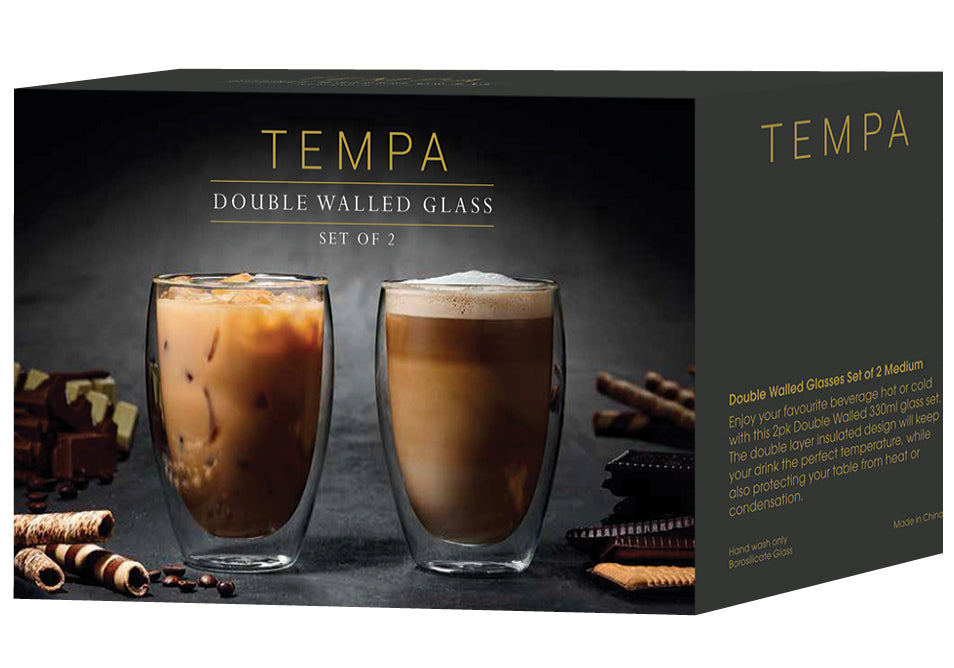 Quinn Medium Double Walled Glass - 2 Pack