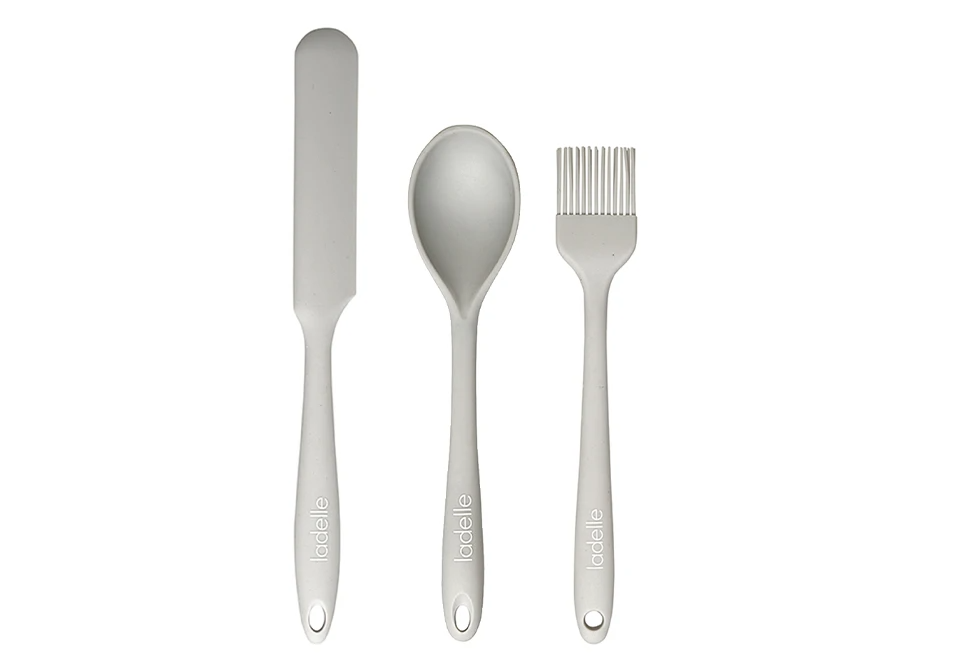 Ladelle Professional Series Grey Silicone Utensil 3pce
