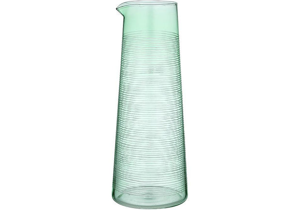 Linear Etched Green Jug