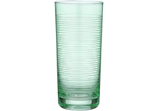 Linear Etched Green Highball Tumbler