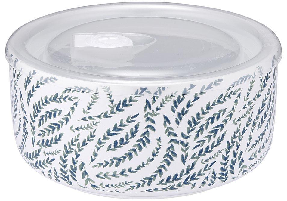 Prep Repose White Leaf Microwave Food Bowl