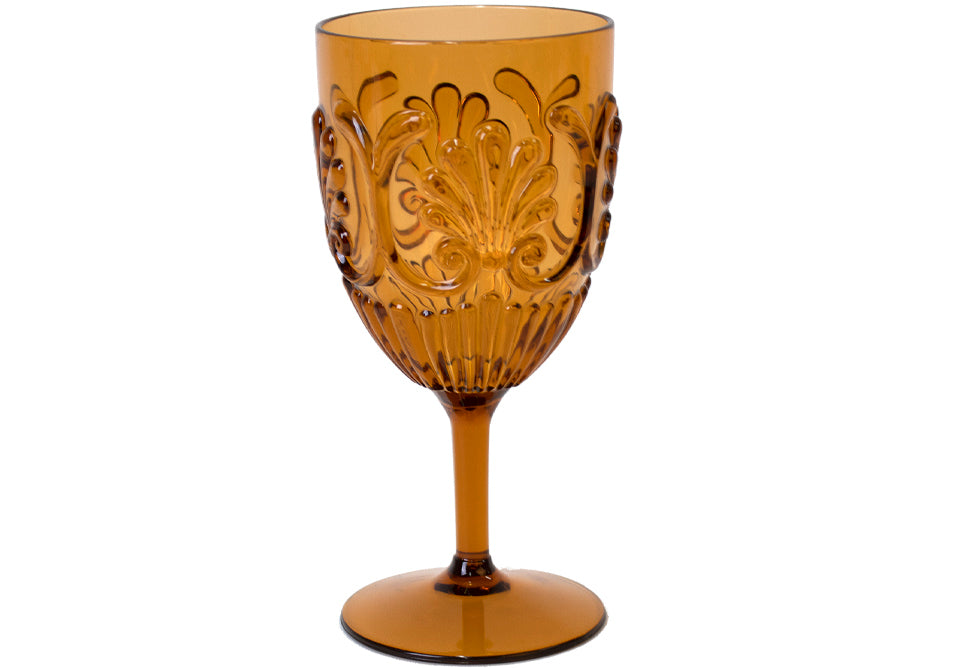 Lola Amber Wine Glass