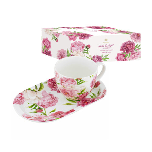 Ashdene Rose Delight Mug & Plate Set