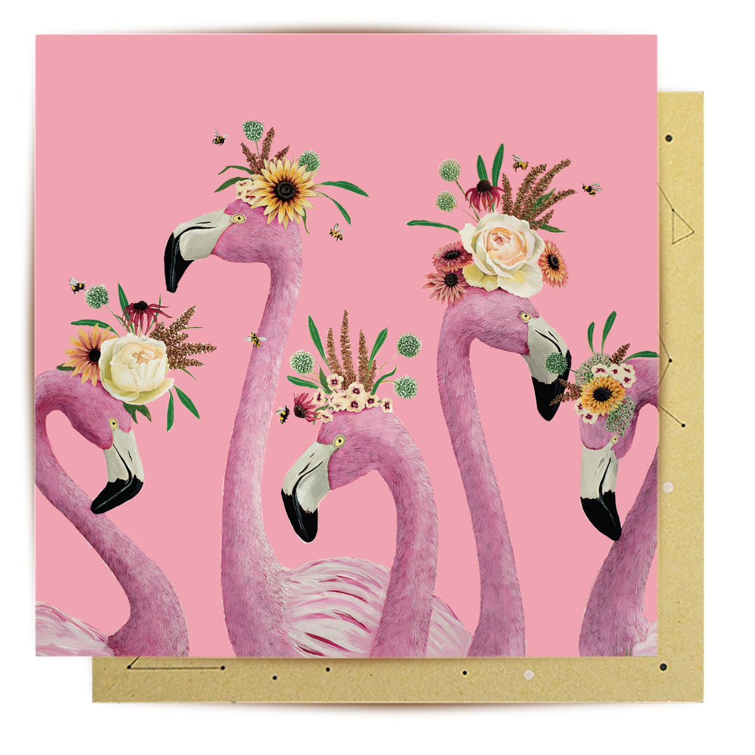 Mini Card - Flamingo Ladies