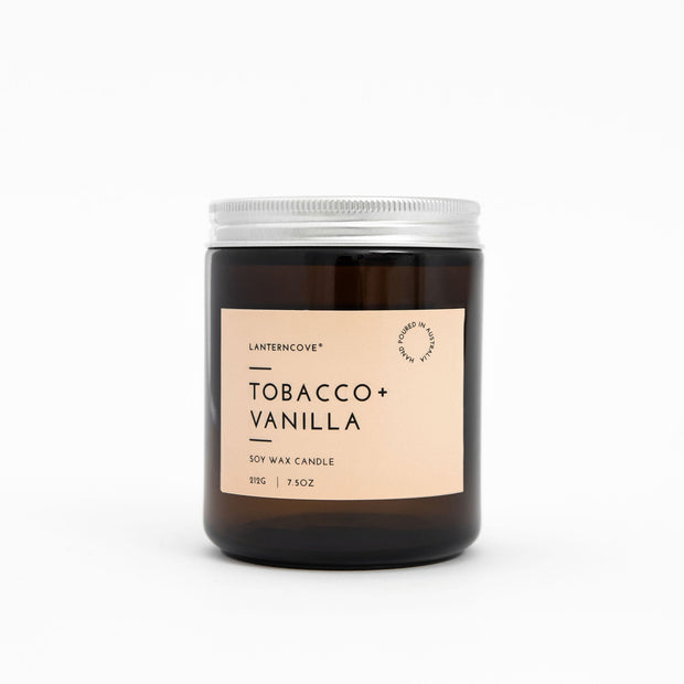 Glo 7.5 oz Soy Wax Candle – Tobacco + Vanilla