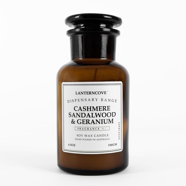 Dispensary 6.5oz Soy Wax Candle - Cashmere Sandalwood + Geranium