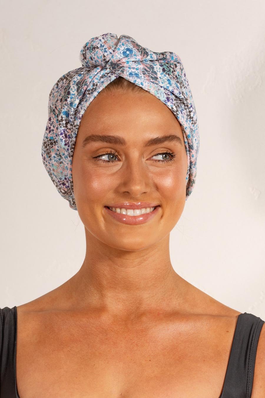 RIVA Hair Towel Wrap in Pastel Geo