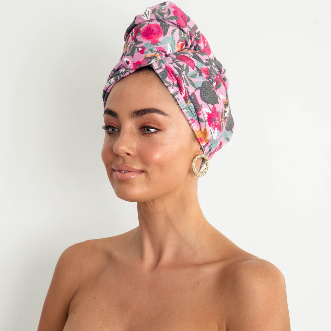 RIVA Hair Towel Wrap in Halcyon Garden