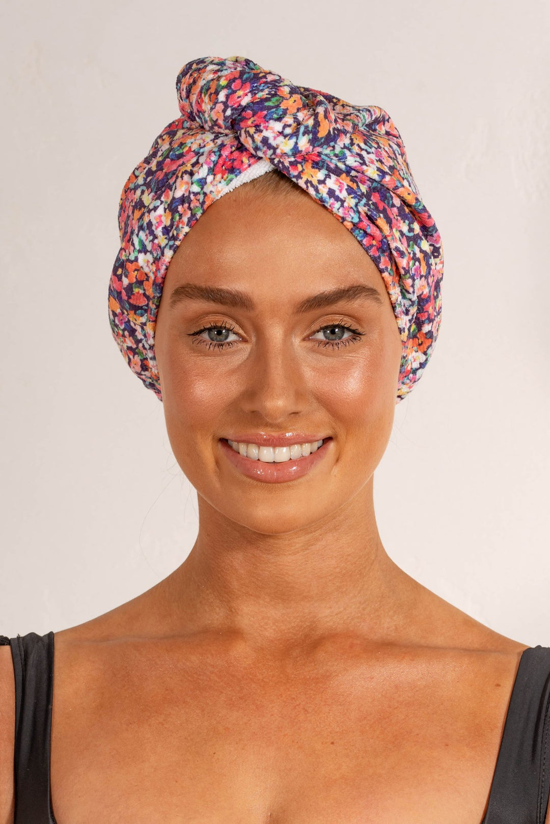 RIVA Hair Towel Wrap in Bright Ditsy