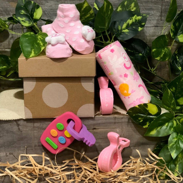 Mini Baby Girl Keyring Teether Gift Pack