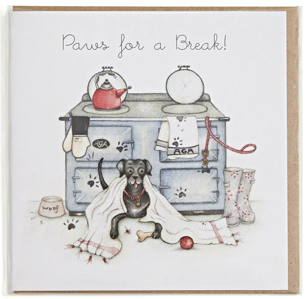 Paws for a Break! Greeting Card