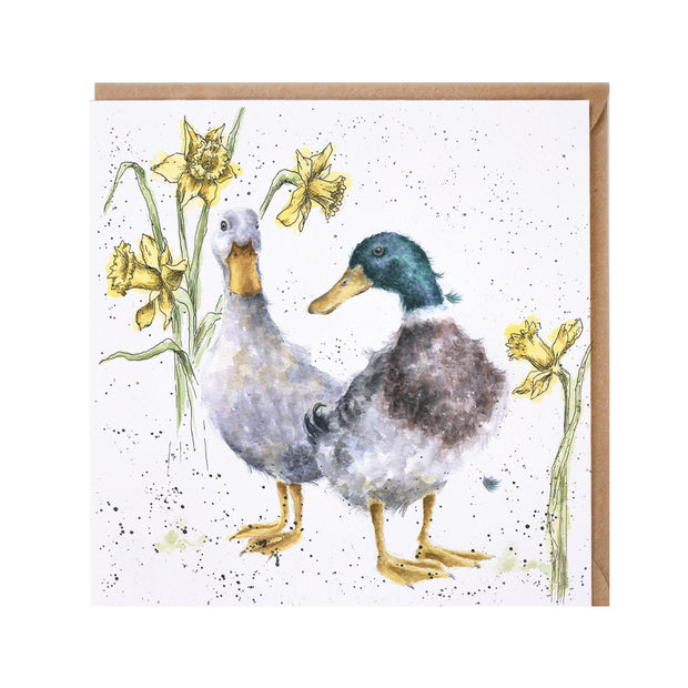 Wrendale Ducks & Daffs Greeting Card