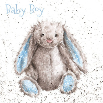 Vintage Bear - Baby Boy Card