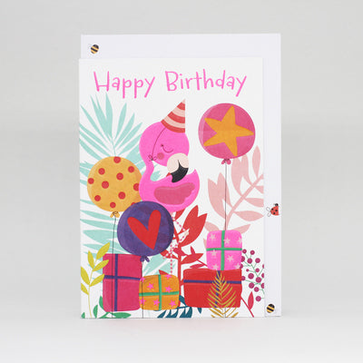 Belly Button Designs Wildlings Card - Flamingo