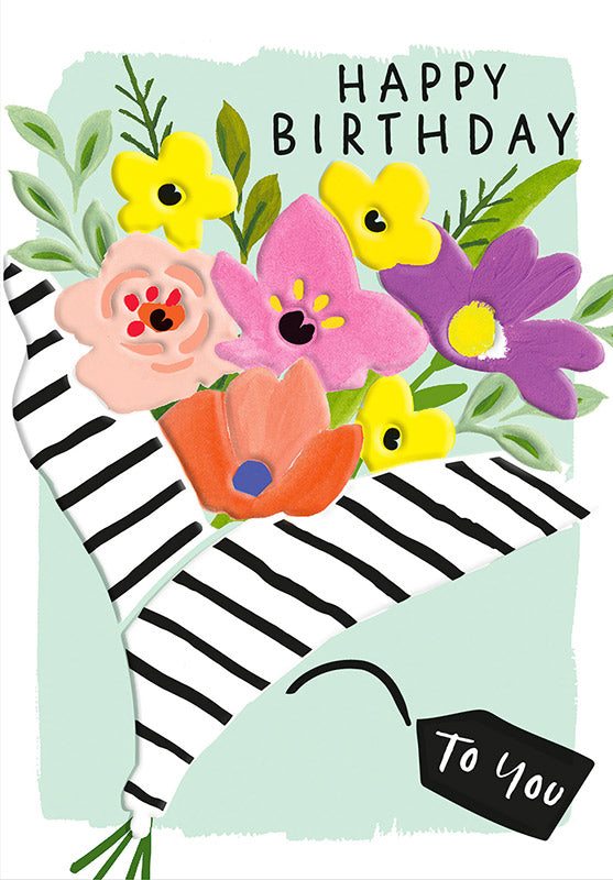 Rosanna Rossi Bouquet of Flowers Confetti Card