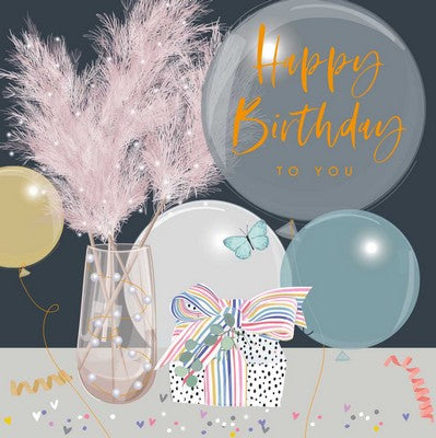 Belly Button Designs Elle Square Card - Feathers