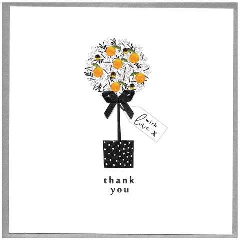 Cinnamon Aitch Thank You Orange Tree Card