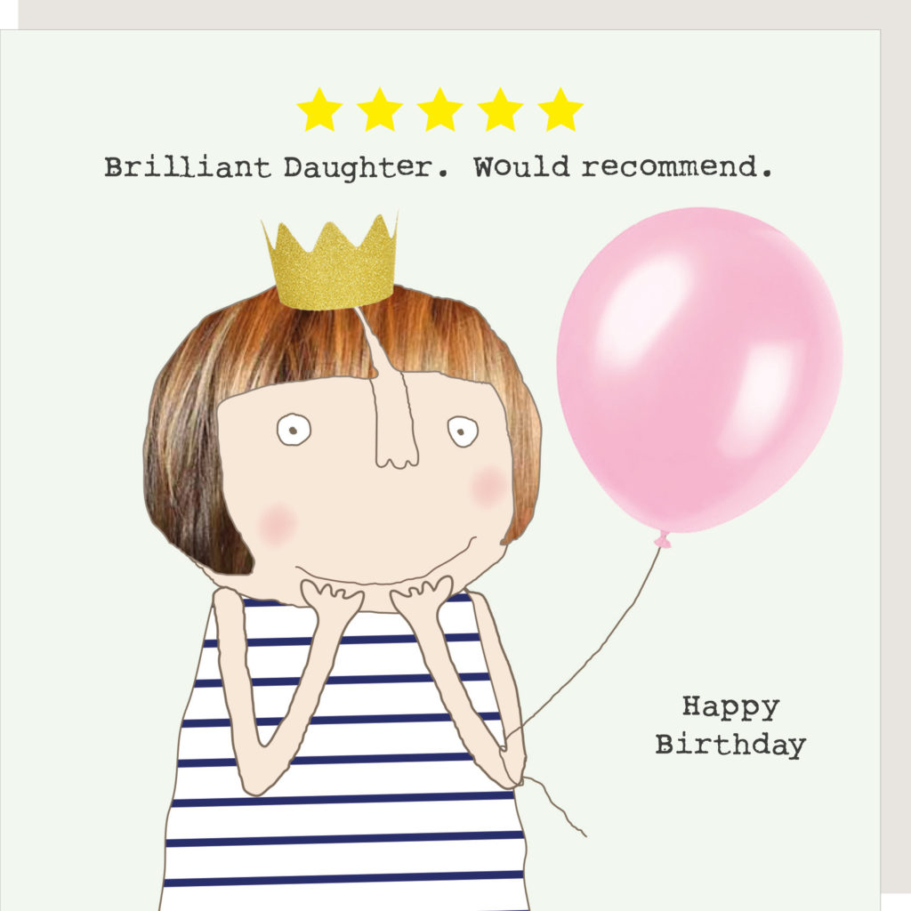Rosie Made a Thing Five Star Daughter Birthday Card