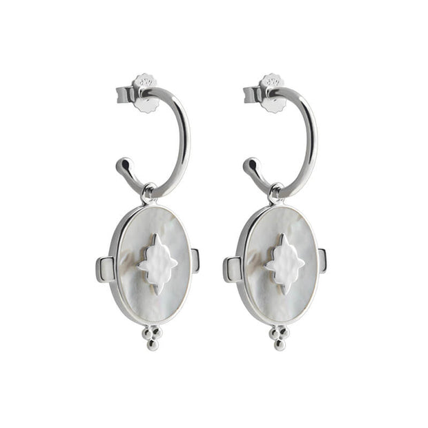 Murkani Oval Earrings - Sterling Silver