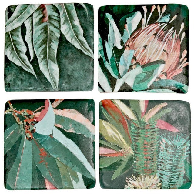 Australian Natives Resin Coasters - Set of 4