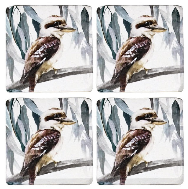 Kookaburras Resin Coasters - Set of 4