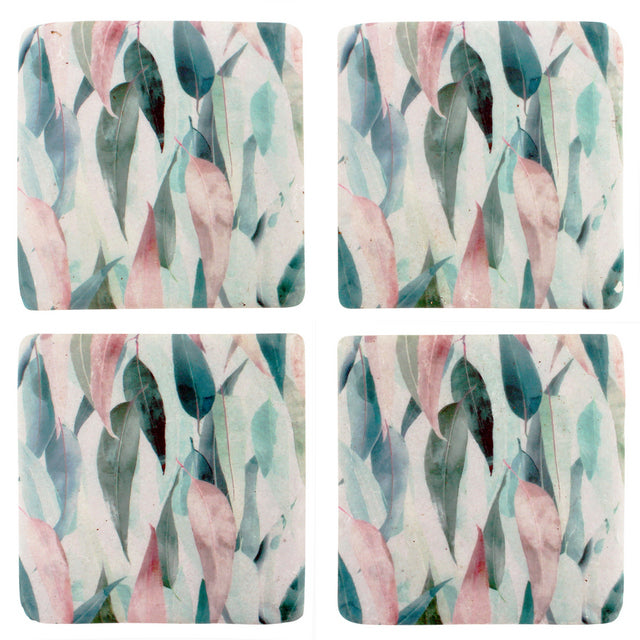 Eucalyptus Resin Coasters - Set of 4