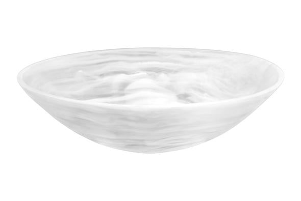 White Medium Resin Bowl by Nashi Home