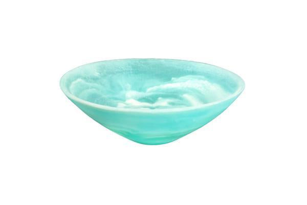 Small Aqua Resin Bowl by Nashi Home