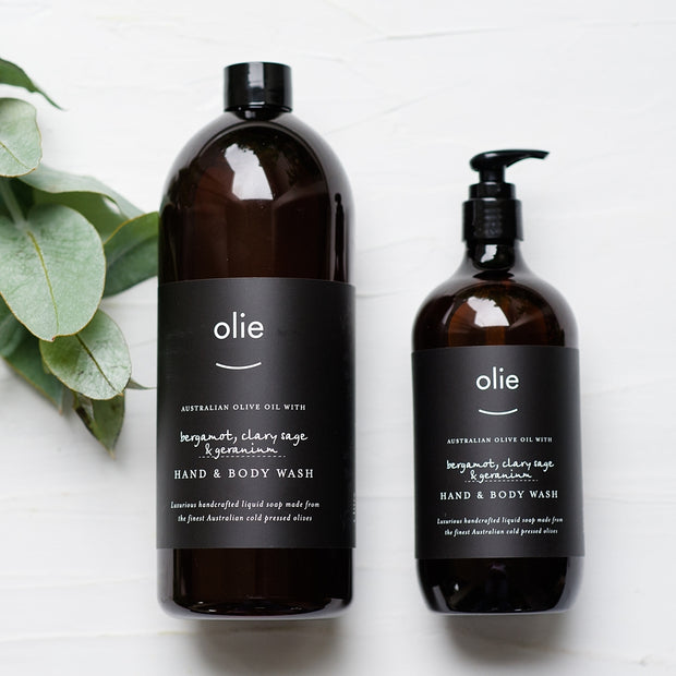 Olieve & Olie Hand & Body Wash - Bergamot Clary Sage & Geranium