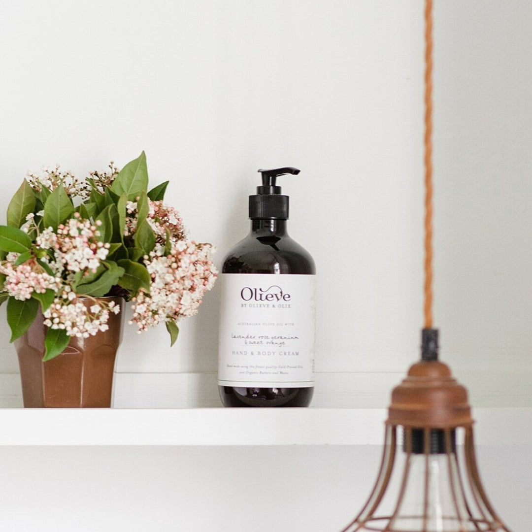 Olieve & Olie Hand & Body Cream 500ml - Lavender Rose Geranium & Sweet Orange