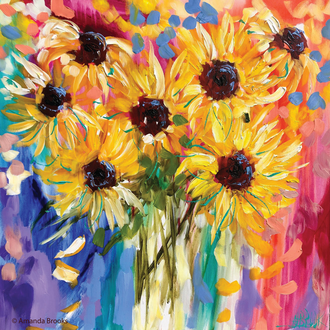 Lilli Rock Sunflowers Coaster